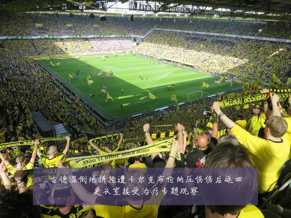 古德温倒地拼抢遭卡尔克布伦纳压伤伤后返回更衣室接受治疗专题观察